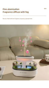 Aroma Humidifier Raindrop Air Humidifier Colorful Light White Noise Essemtial Oil Diffuser Home Ultrasonic Fragrance Diffuser - TechSmartX