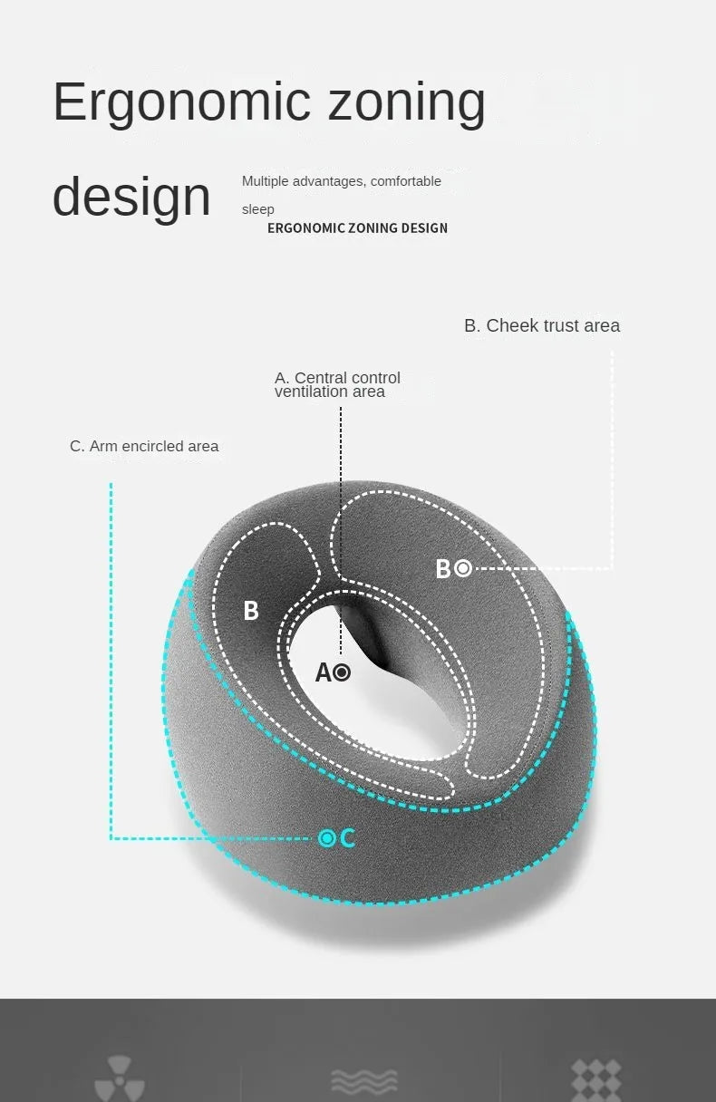 Face Down Pillow Prone Pillow for Prone Face Down Resting Comfort Memory Foam Ergonomics Home Massage Headrest for Beauty Salon - TechSmartX