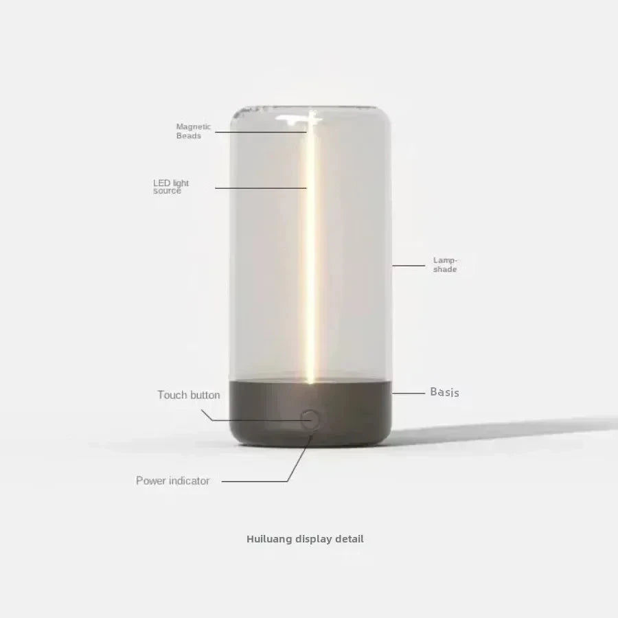 Portable quantum wire ambient magnetic light Type-C charging, eye protection function, bedroom, study, camping, Christmas gift - TechSmartX