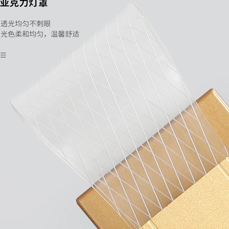 Acrylic Aluminum Wall Bedside Lamp Warm Light Lustre Modern Fashion Nordic Simple Home Living Dining Room Decor - TechSmartX