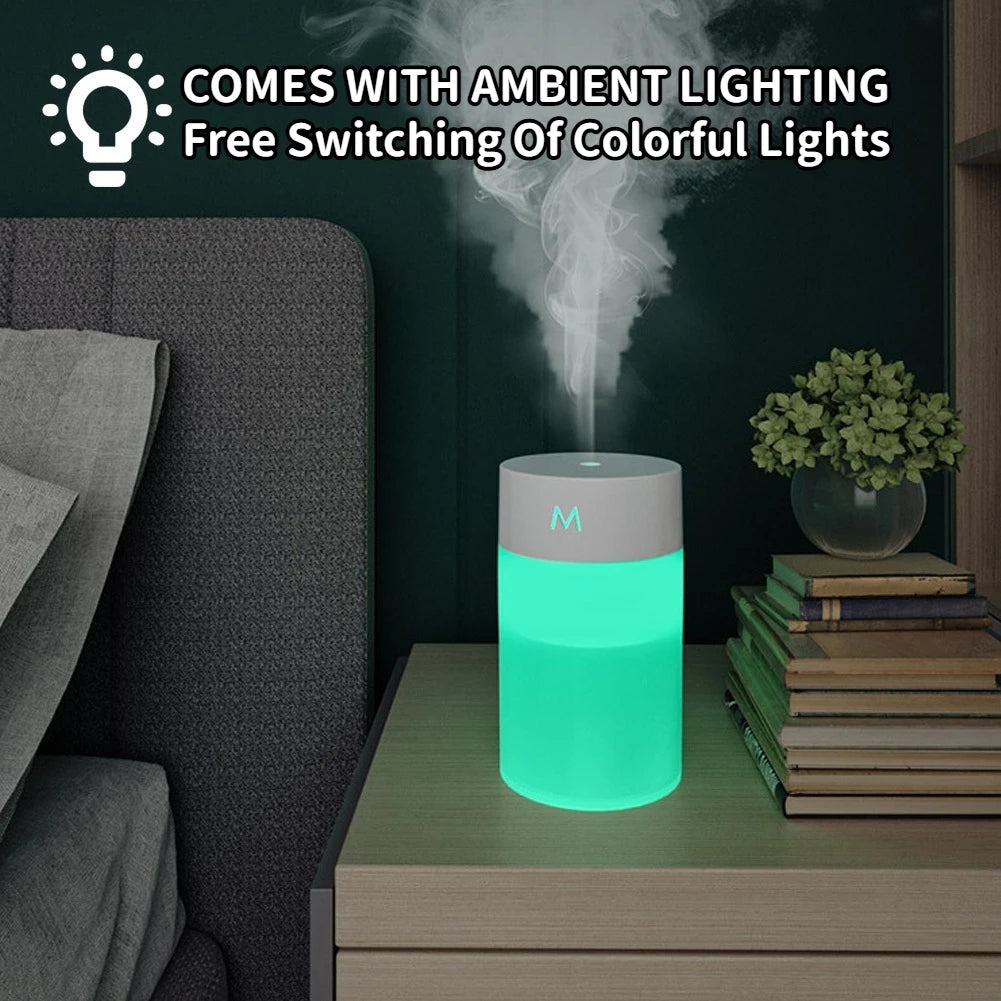 Household USB Humidifier Mini Silent Home Humidifier Car Portable Office Desktop Home Aromatherapy Colorful Humidifier - TechSmartX