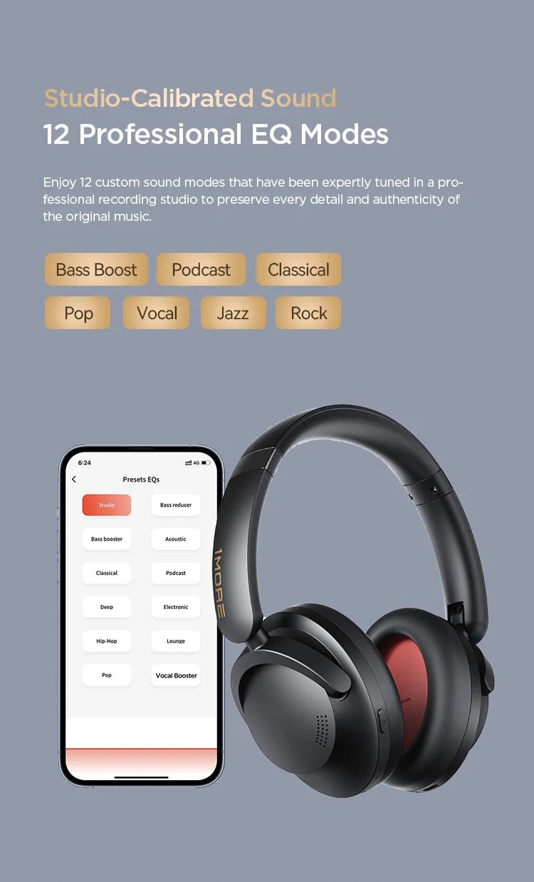 1MORE SonoFlow Pro Bluetooth Headphones Wireless Headsets Hi-Res ANC  flash-sale penetration items electronics - TechSmartX