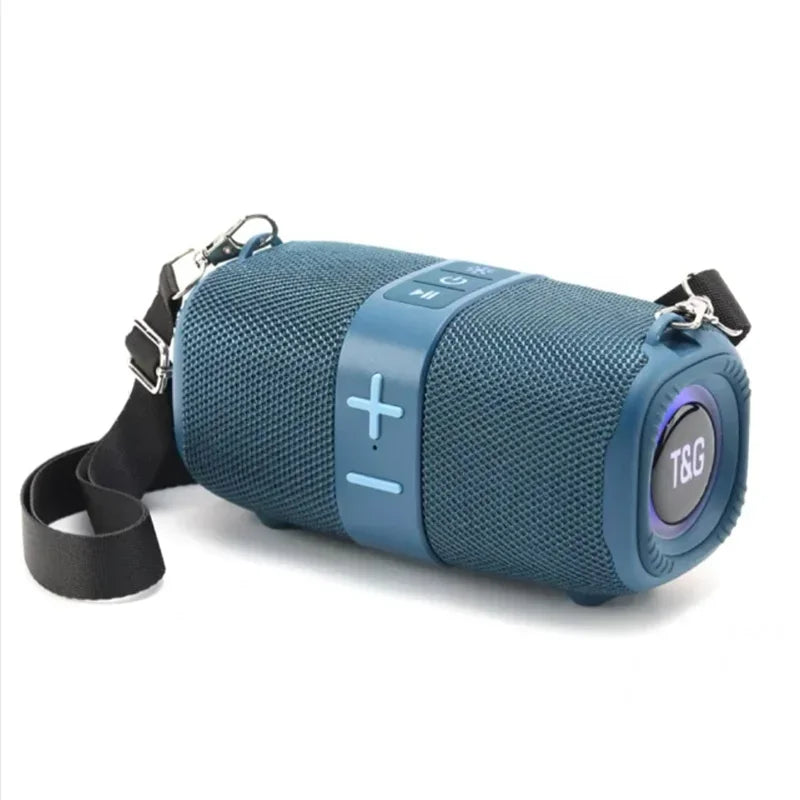 T&G TG667 Crossbody LED light portable Bluetooth speaker, outdoor small and high appearance level, compatible with USB/AUX/TF/FM - TechSmartX