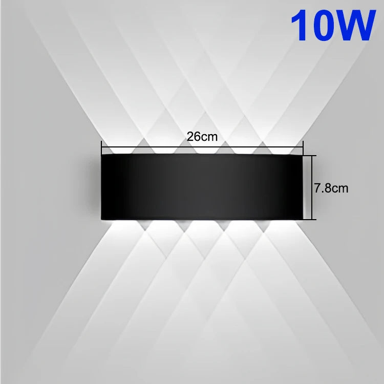 Up Down LED Wall Lamp Waterproof Modern Wall Light for Bedroom Living Room Corridor Balcony Indoor Outdoor Home Decor Lighting - TechSmartX