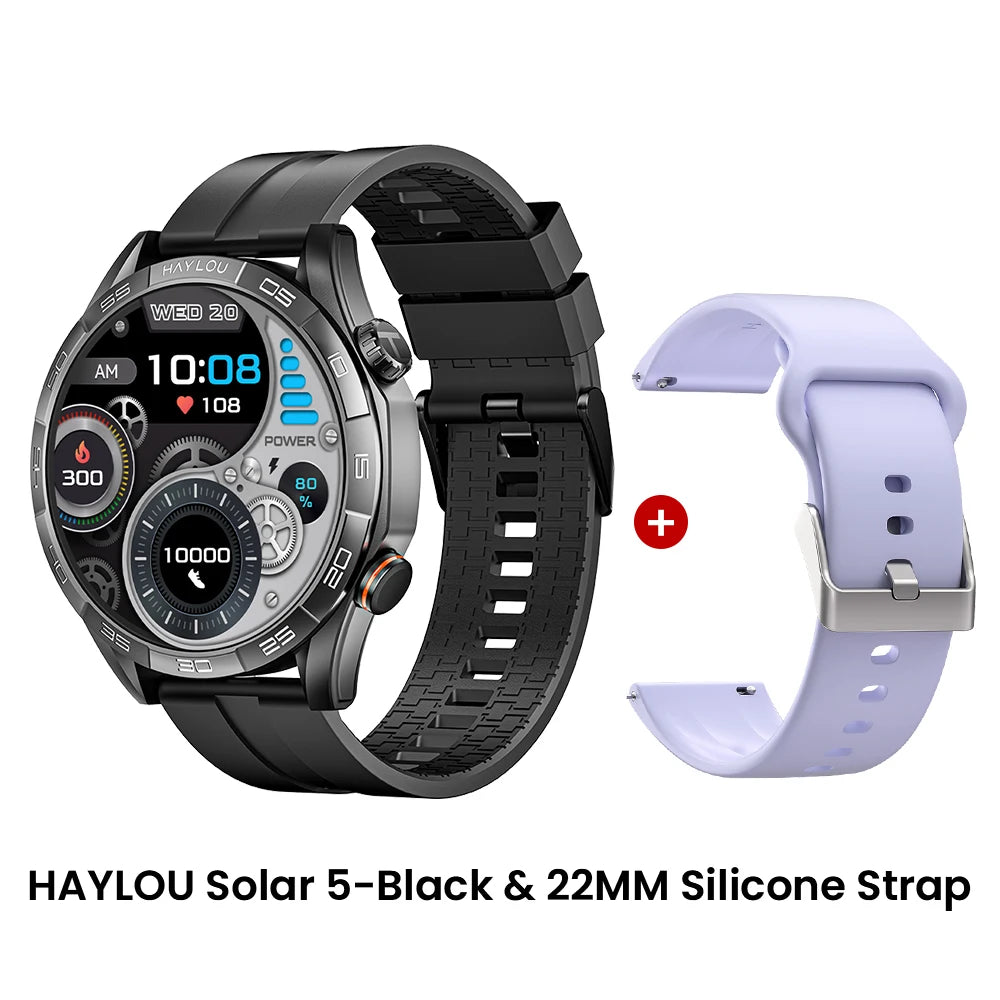 HAYLOU Solar 5 Voice Calling Smartwatch 1.58'' AMOLED Display 60Hz Smart Watch 24H Health Monitoring Sports Smartwatch for Men - TechSmartX