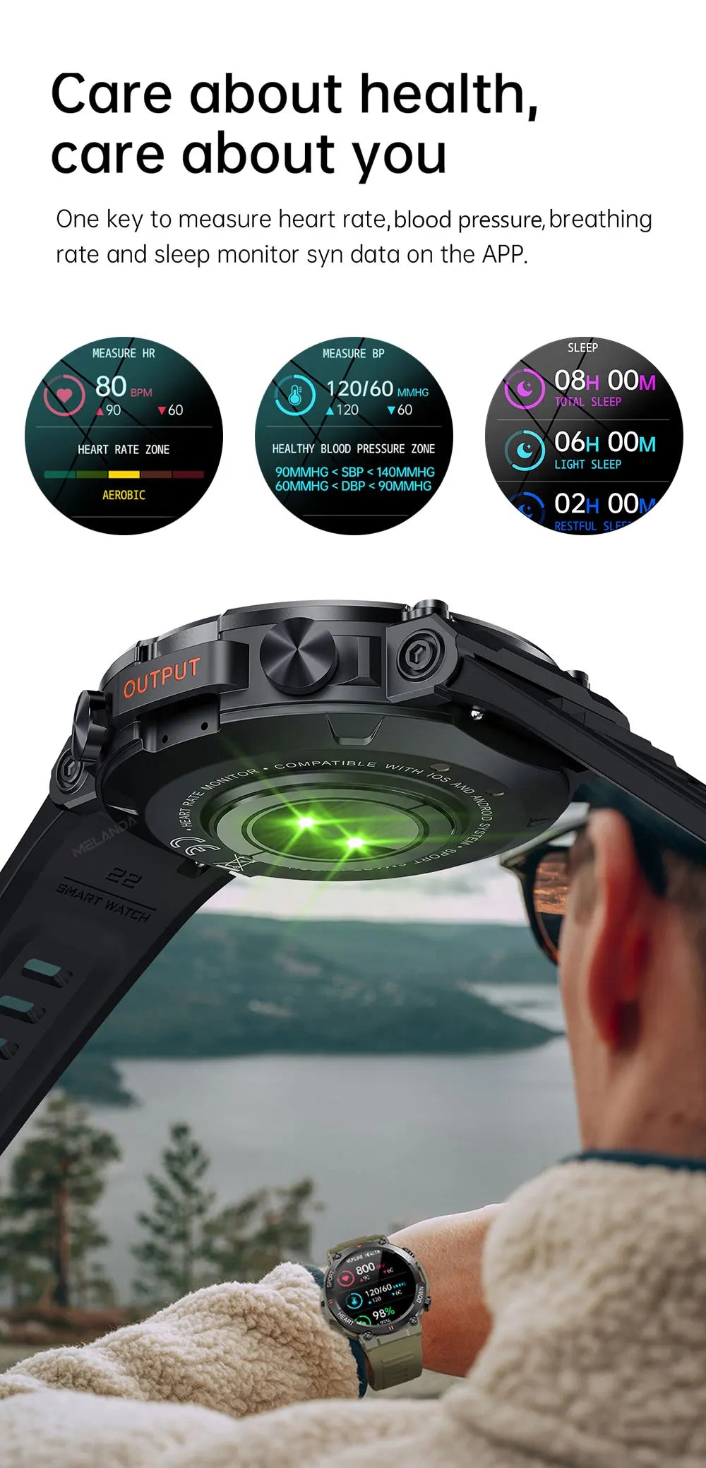 MEVADEN 1.39 inch HD Bluetooth Call Smart Watch Men Sports Fitness Tracker Heart Monitor 400mAh Smartwatch For Android IOS MD56 - TechSmartX