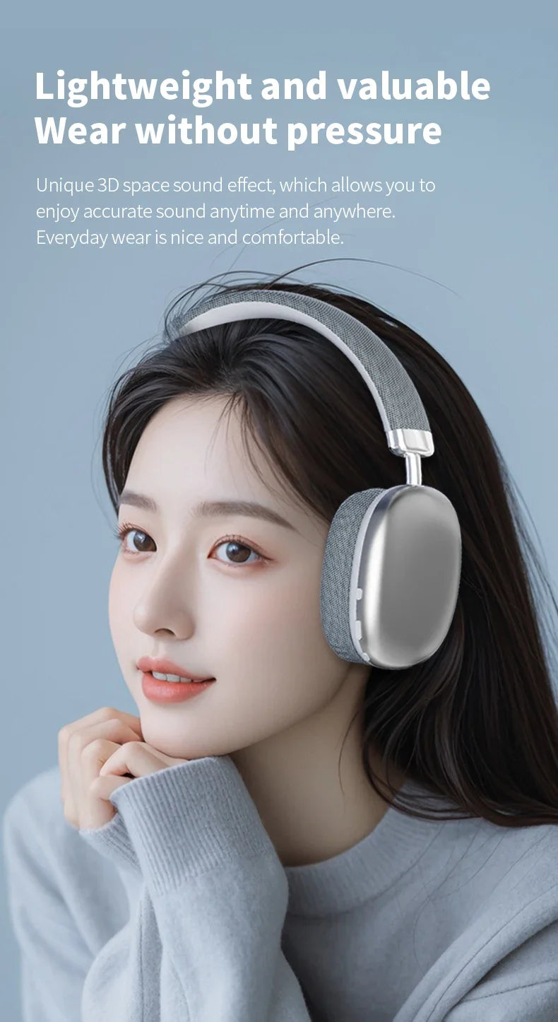 2025 NEW Air Max Bluetooth Earphone Over ear Wireless Headset stereo surround gaming Headphone For Apple Iphone Xiaomi Phone - TechSmartX
