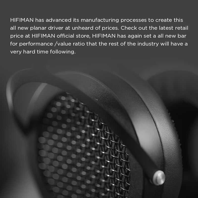 HIFIMAN SUNDARA Over-Ear Full-Size Planar Magnetic Headphones (Black) with High Fidelity Design Metal Casing - TechSmartX