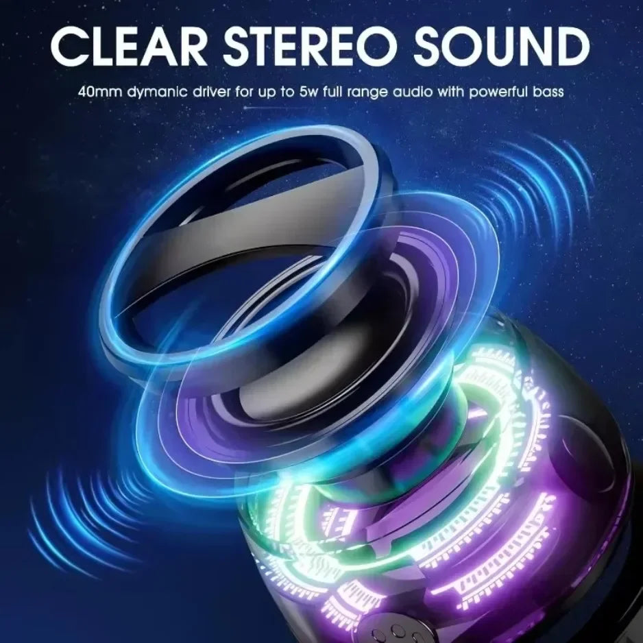 Mini Bluetooth Speaker Portable Phone Holder RGB Lighting Magnetic Speaker BT5.3 Mini Sound Box 7 Hours Playback Easy to carry - TechSmartX