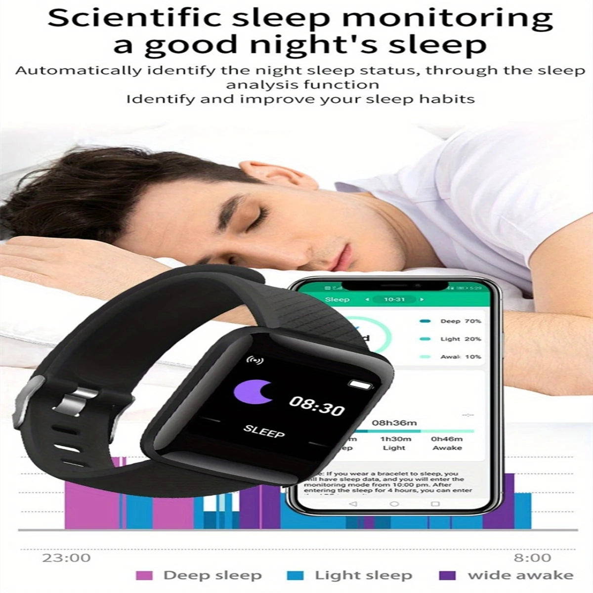 Smartwatch Men Women Wristwatches Smart Watch Message Fitness Monitor Bracelet Birthday Gift Electronic Clock For Android IOS - TechSmartX