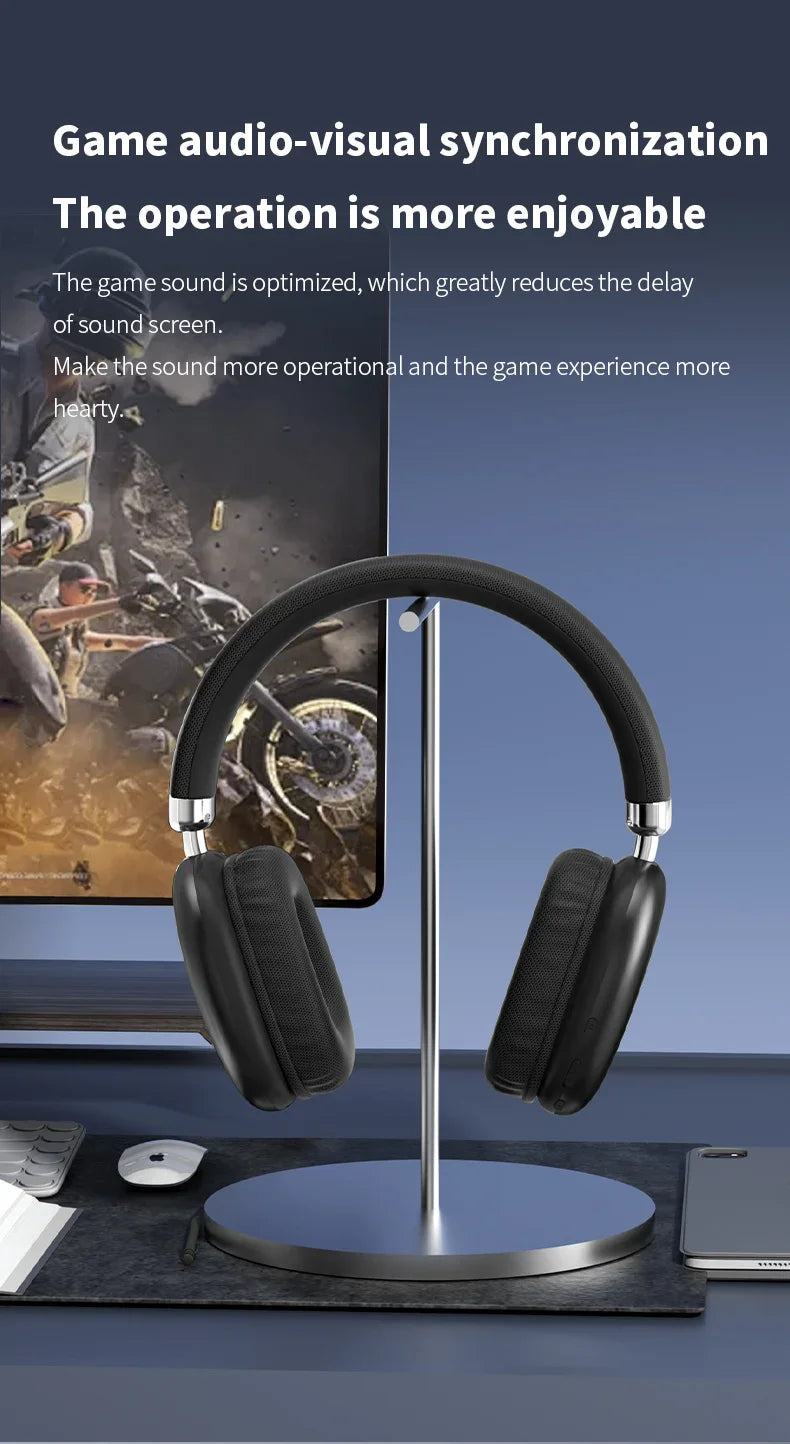 2025 NEW Air Max Bluetooth Earphone Over ear Wireless Headset stereo surround gaming Headphone For Apple Iphone Xiaomi Phone - TechSmartX