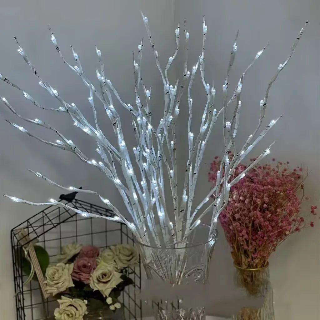 1 PC White Birch Branch Light LED Festive Lights Battery Operated For Christmas Party Wedding Decoration Twig Outdoor Lights - TechSmartX