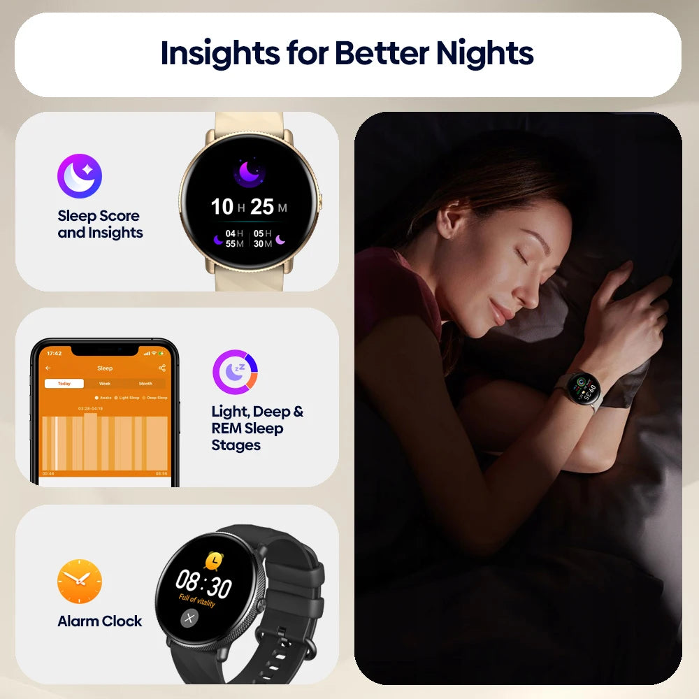 Zeblaze GTR 3 Pro Voice Calling Smart Watch 1.43" AMOLED Display 316L Stainless Steel Frame Fitness Tracking Smartwatch - TechSmartX