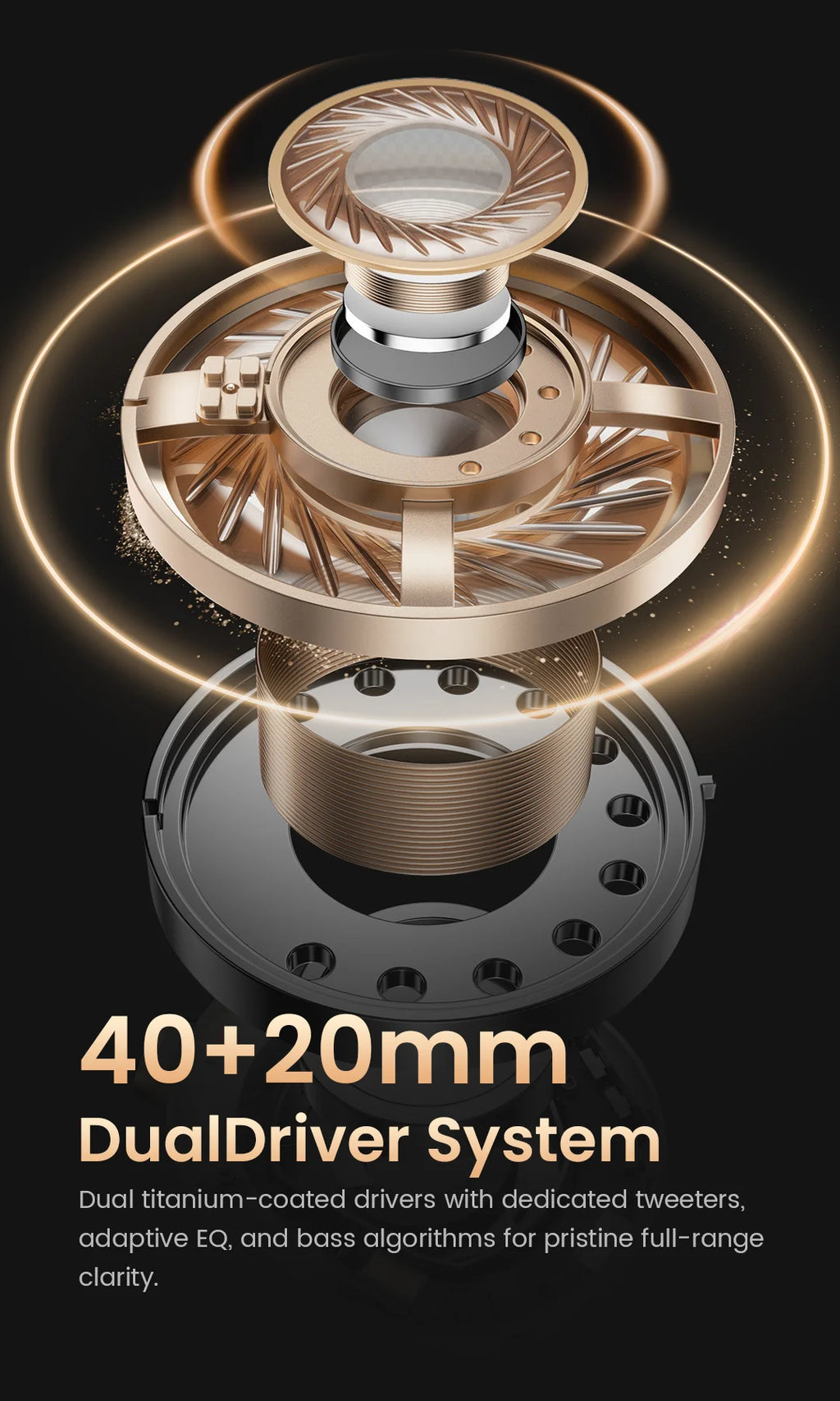 HAYLOU S40 ANC Wireless Headphone 50dB Noise Canceling Hi-Res 3D Spatial Audio Earphone with LDAC Bluetooth 6.0 Over Ear Headset - TechSmartX