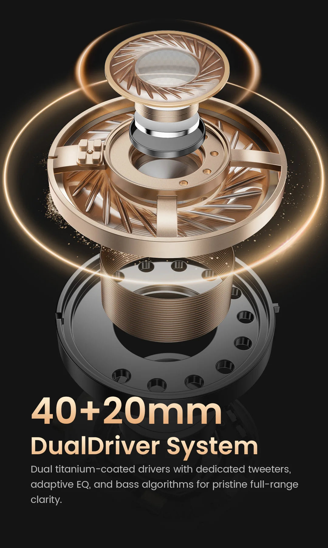 HAYLOU S40 ANC Wireless Headphone 50dB Noise Canceling Hi-Res 3D Spatial Audio Earphone with LDAC Bluetooth 6.0 Over Ear Headset - TechSmartX