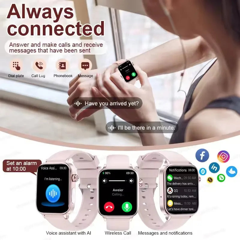 2025 New ECG+PPG Monitoring Smart Watch Women Blood pressure Blood Lipid Uric Acid Women Menstrual Health Tracker Smartwatches - TechSmartX