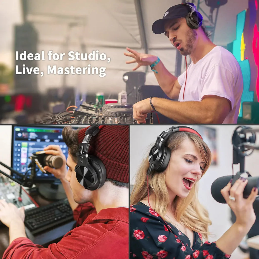 Oneodio A71 Wired Over Ear HiFi Headphones With Mic Studio DJ Headphone Professional Monitor Recording Mixing Headset For Gaming - TechSmartX