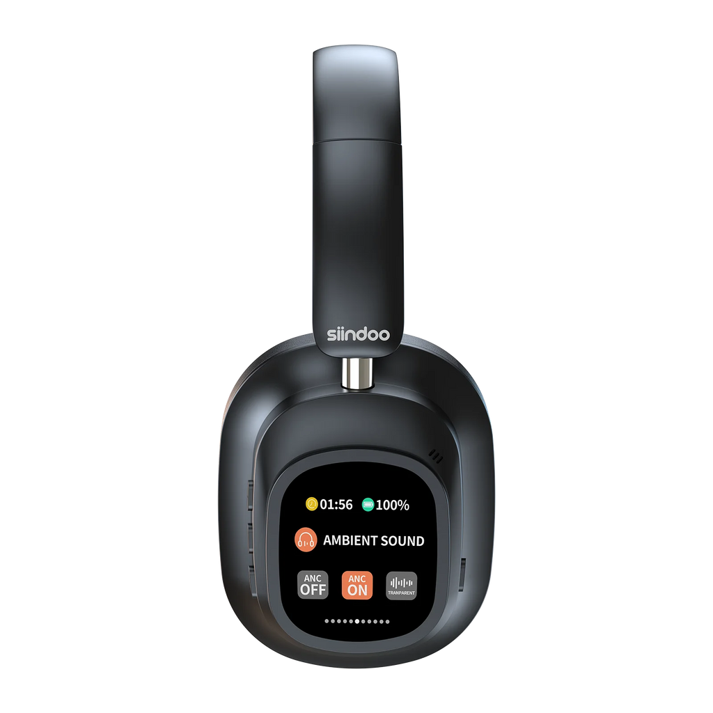 Siindoo NEWEST ANC930Plus Hybrid ANC Wireless Headphone, With Multi Magnetic Touch Control LED Screen AND APP Download 1GB MP3 - TechSmartX