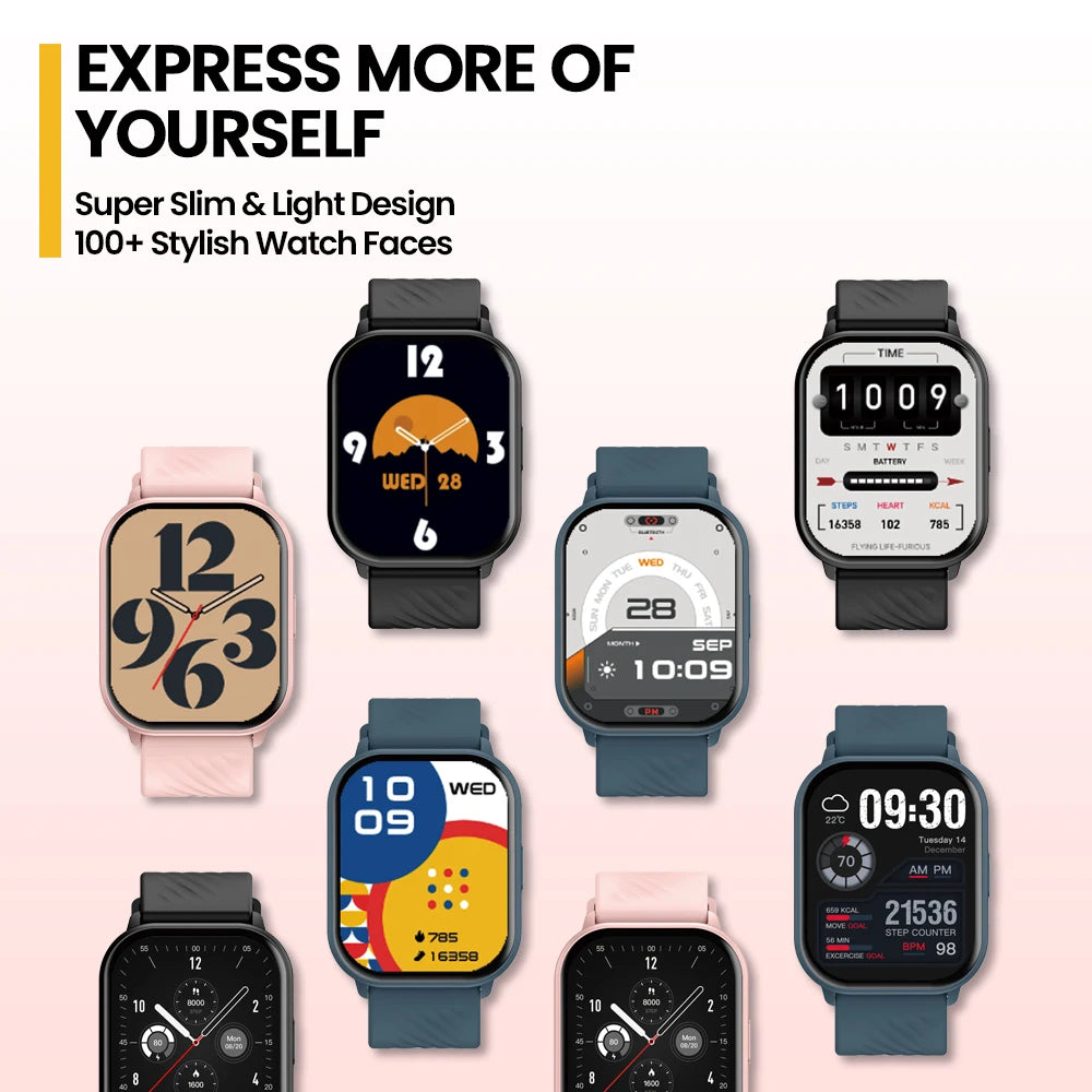 New Zeblaze GTS 3 Voice Calling Smart Watch Ultra-big 2.03'' HD Screen 24H Health Monitor 100+ Sports Modes 200+ Watch Faces - TechSmartX