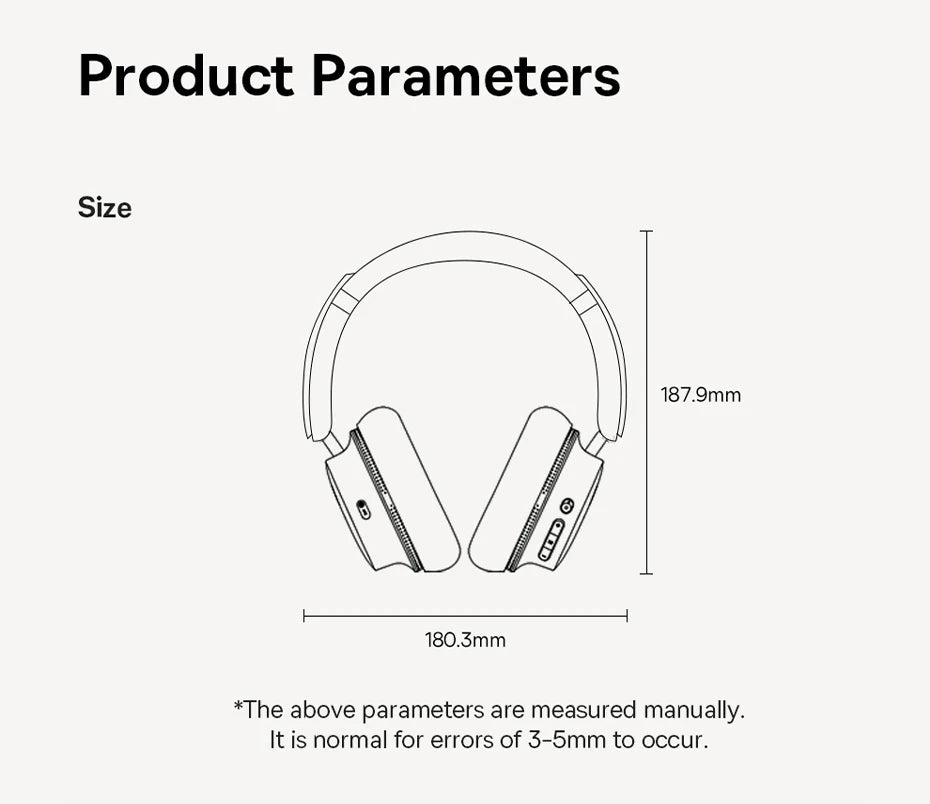 Baseus Bowie 30 Max Wireless Headphones Hi-Res Audio LDAC Bluetooth 5.4 -45dB Active Noise Cancellation Headset - TechSmartX