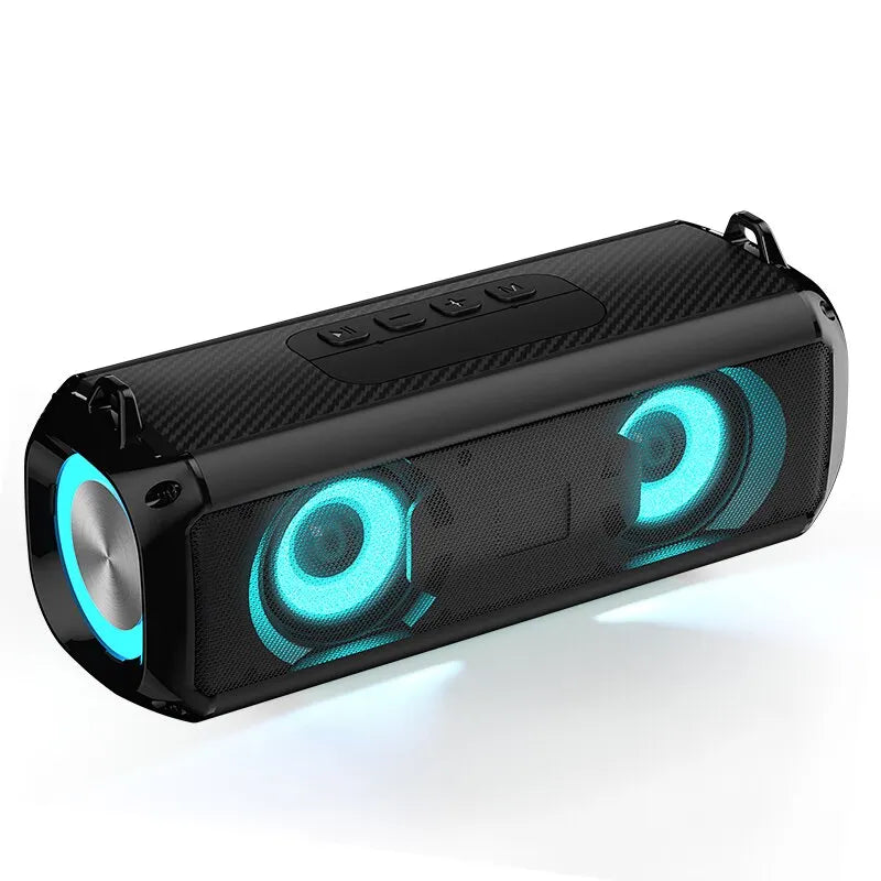 Popular Rockmia RGB LED Lights Speaker EBS-045 BT 5.0 Portable Wireless Bluetooth Music Player Micrphone Built TF Card Support - TechSmartX