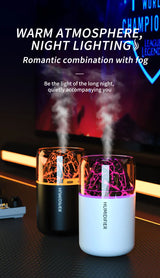 The simulated volcanic color lamp humidifier USB aromatherapy diffuser is suitable for use in cars, homes, bedrooms, as a gift, - TechSmartX