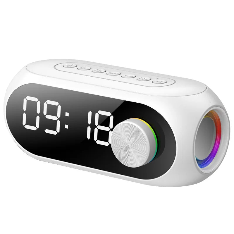 Alarm Clock Radio FM Bluetooth Speaker Portable Subwoofer Caixa De Som Sound Box Music Wireless Mini Woofers Bocina Lamp Column - TechSmartX