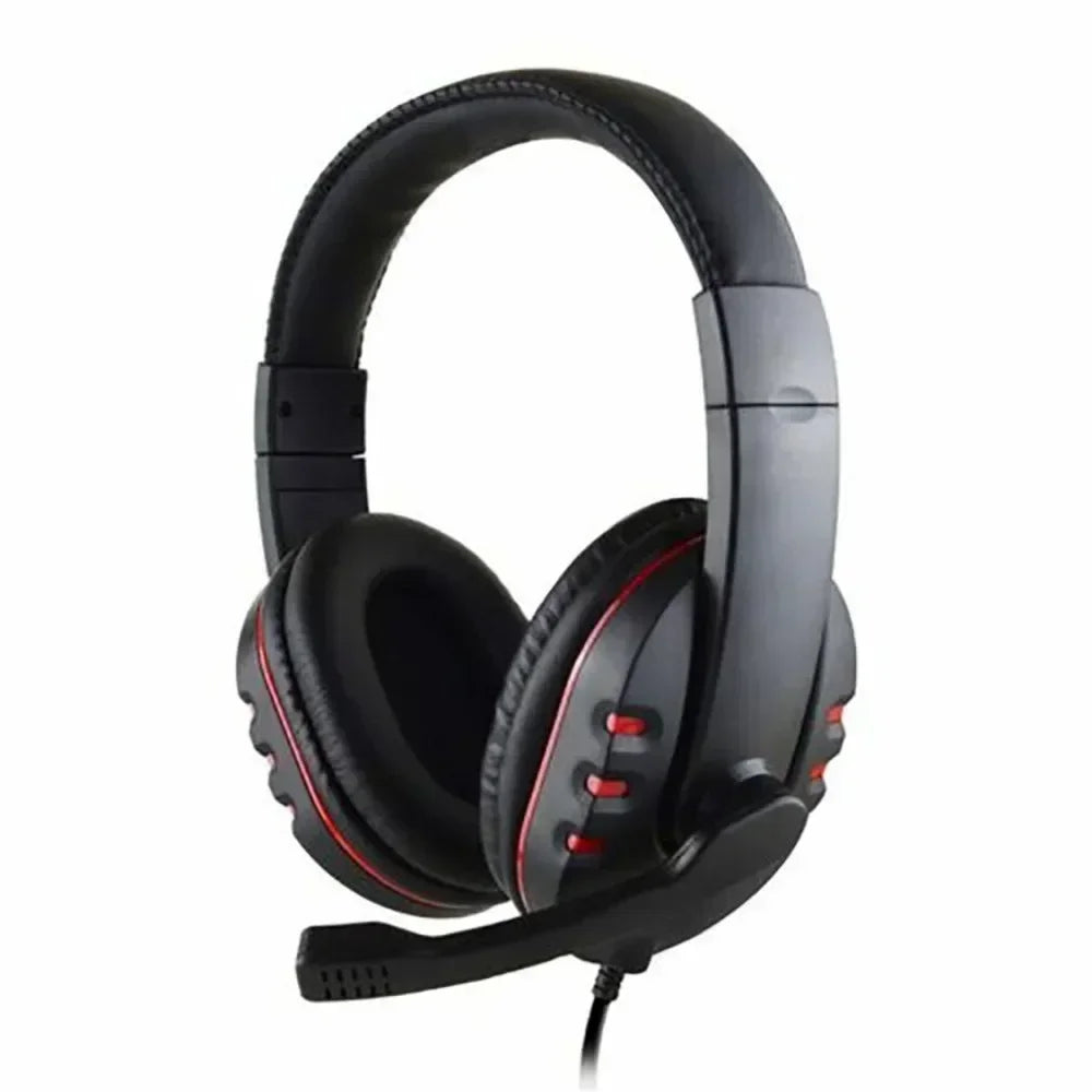 Wired Head Mounted Gaming Earphones Microphone Noise Reduction Earphones 3.5AUX for PC Android Laptop PS4 PS5 Nintendo Tablet - TechSmartX