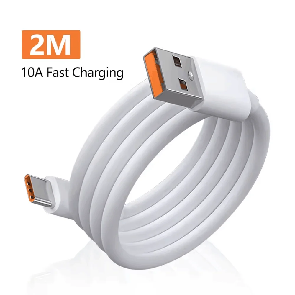 10A 120W Type C Fast Charging Cable Phone Charger USB C Data Cord For Huawei Mate 40 50 Honor Xiaomi Samsung Quick Charge Cable