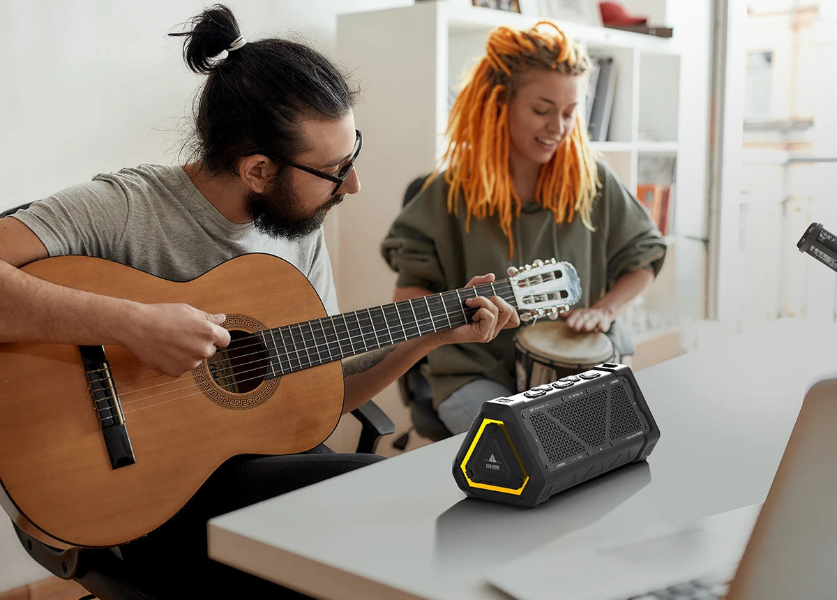MLOVE P3 Outdoor Bluetooth Speaker, 40W Output Power Bluetooth 5.3 Speaker ,Stereo Sound IPX7 Waterproof,Micro SD Card,RGB Light - TechSmartX