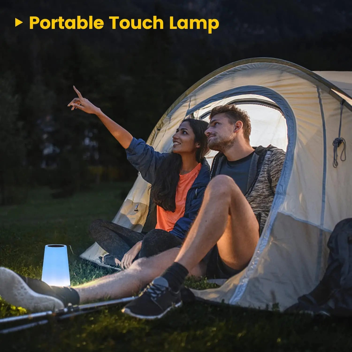 13 Color Changing Night Light Remote Control Touch USB Rechargeable RGB Night Lamp Dimmable Lamp Portable Table Bedside Lamp - TechSmartX