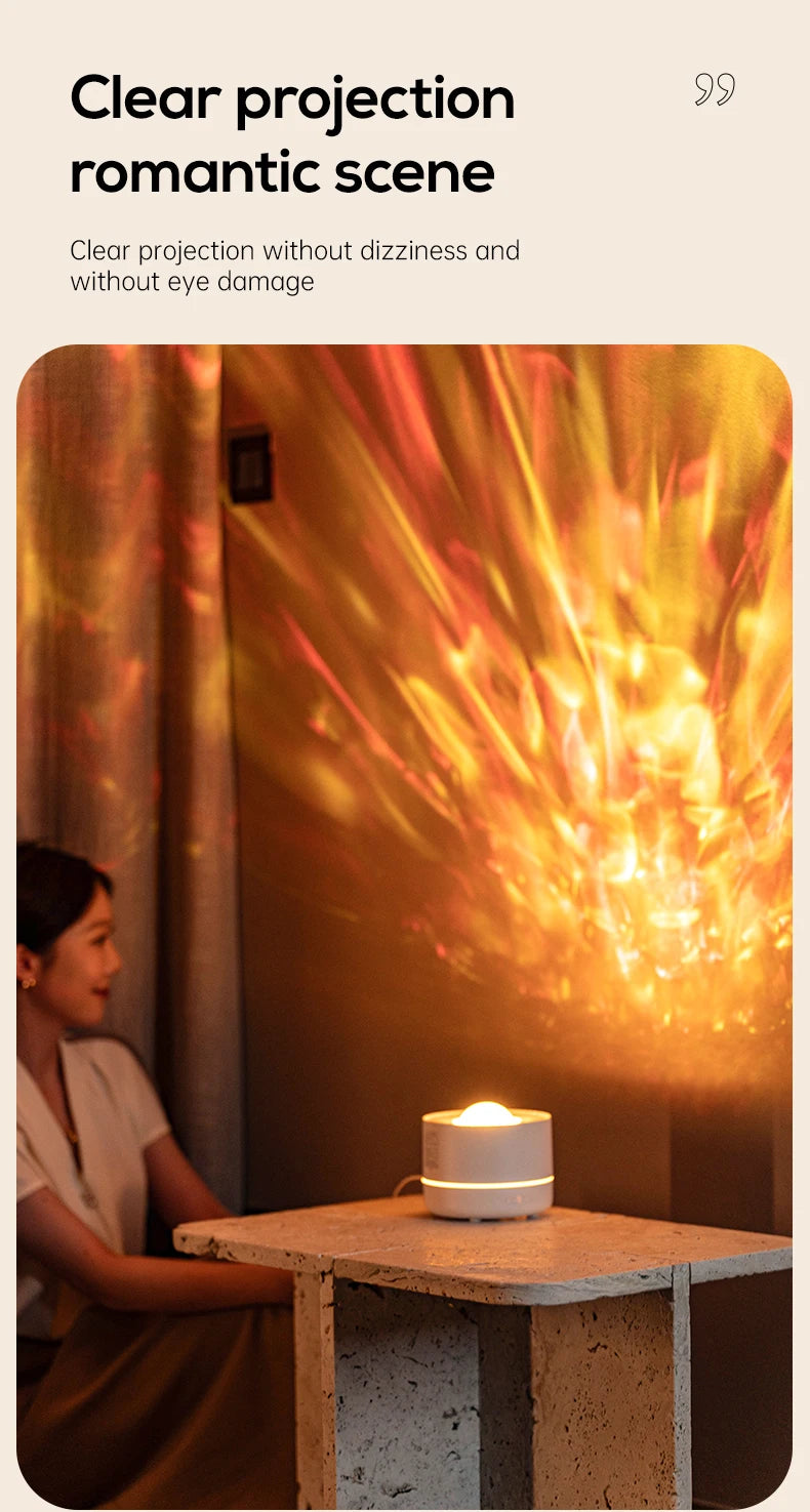 New Starry Sky Projection Air Humidifier with Colorful Gradient Night Light USB Delicate Water Mist Essential Oil Aroma Diffuser - TechSmartX