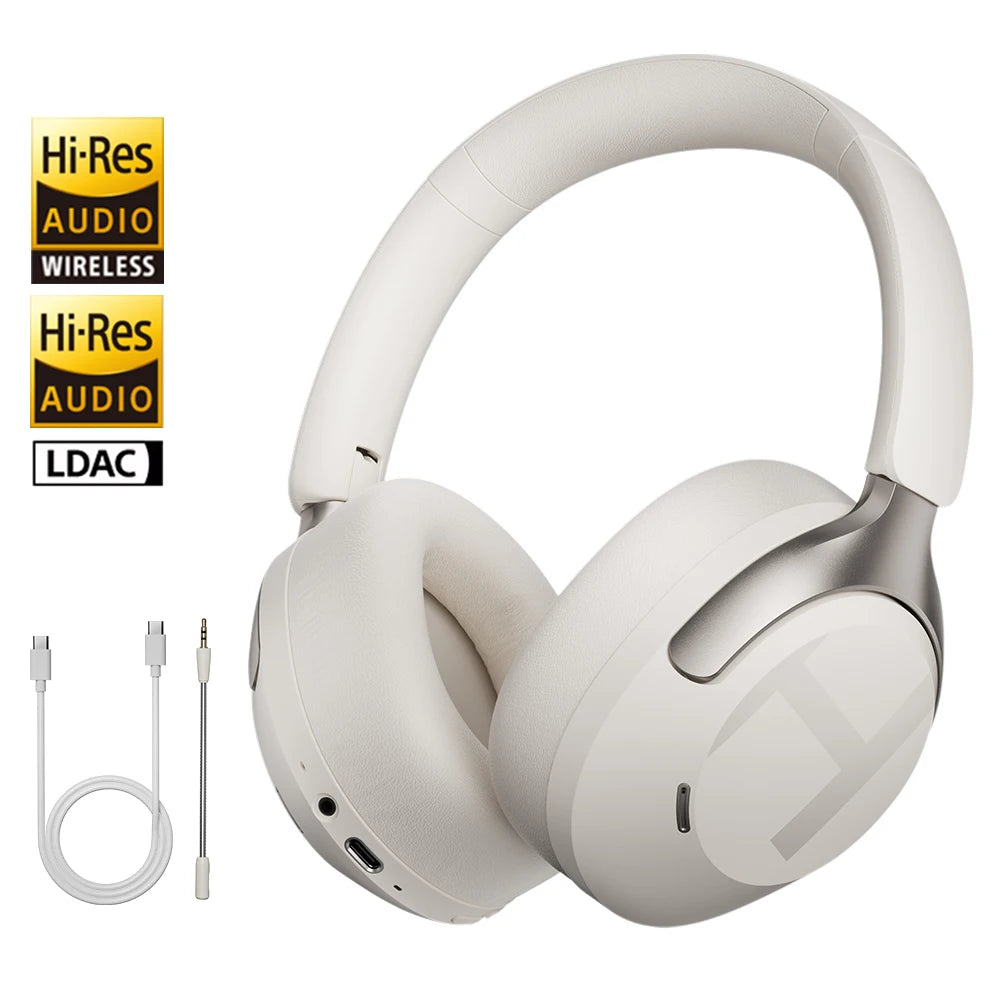 HAYLOU S40 ANC Wireless Headphone 50dB Noise Canceling Hi-Res 3D Spatial Audio Earphone with LDAC Bluetooth 6.0 Over Ear Headset - TechSmartX