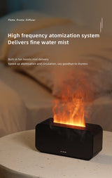 Flame Aroma Diffuser,Fragrance Essential Oil Diffuser Humidifier,with 3D Flame Night Light 120mL for Bedroom, Home and Office - TechSmartX