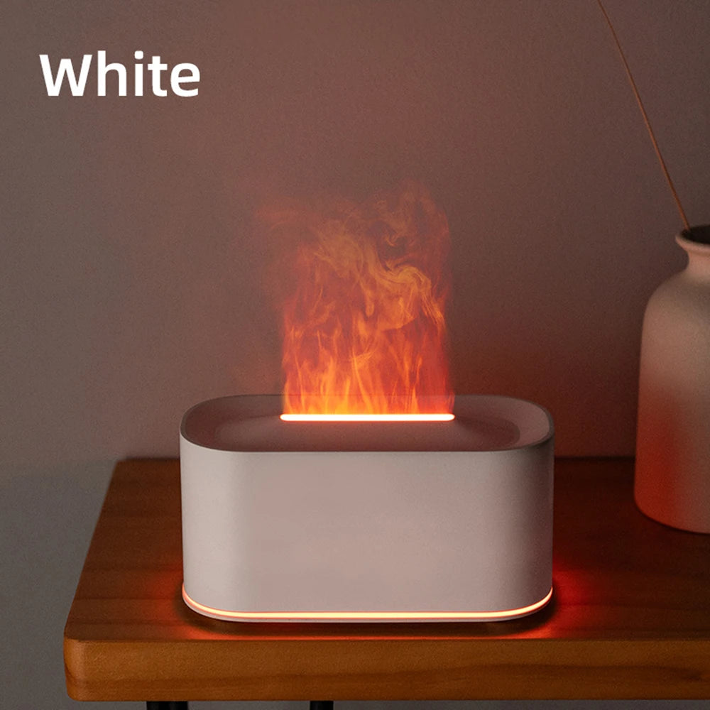 Aromatherapy Diffuser with Flame Effect, Essential Oil Diffuser and Cool Mist Humidifier, Silent Humidifier for Home and Bedroom - TechSmartX