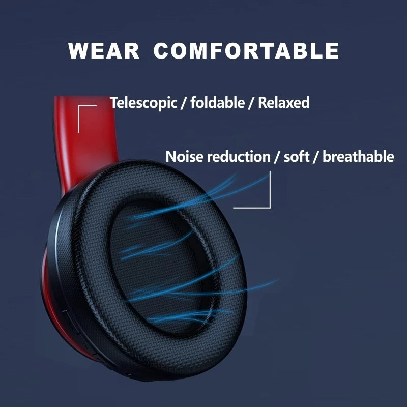 Lenovo HD200 Bluetooth Earphones Over-ear Foldable Computer Wireless Headphones Noise Cancellation HIFI Stereo Gaming Headset - TechSmartX