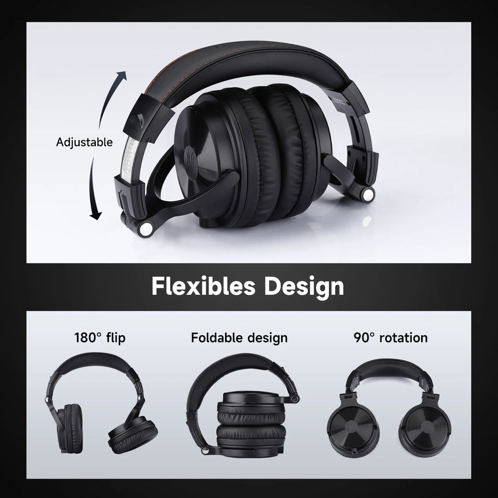 Oneodio Pro-C Bluetooth Wireless Headphones With Mic 110Hr Hi-Res Over Ear Bluetooth 5.2 Headset Earphone For Phone PC Sports - TechSmartX