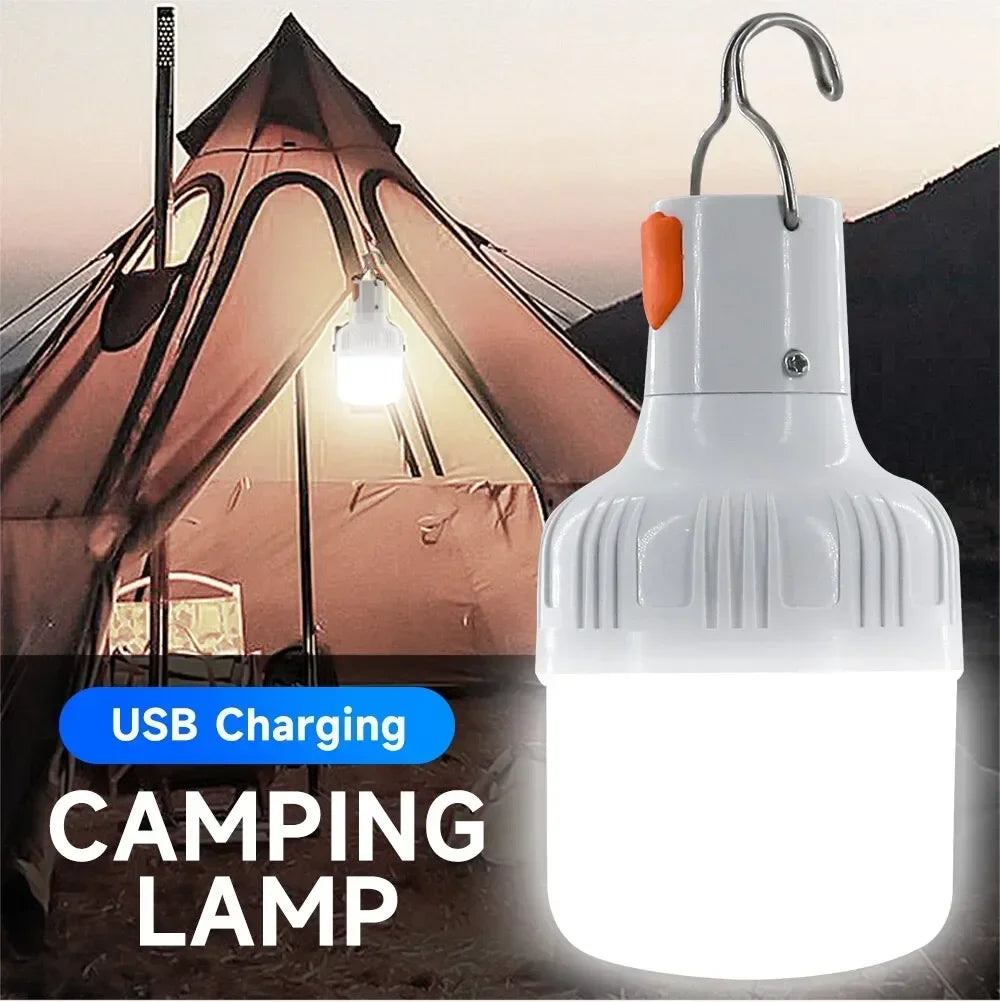Outdoor USB Rechargeable LED Lamp Bulbs High Brightness Emergency Light Hook Up Camping Fishing Portable Lantern Night Lights - TechSmartX