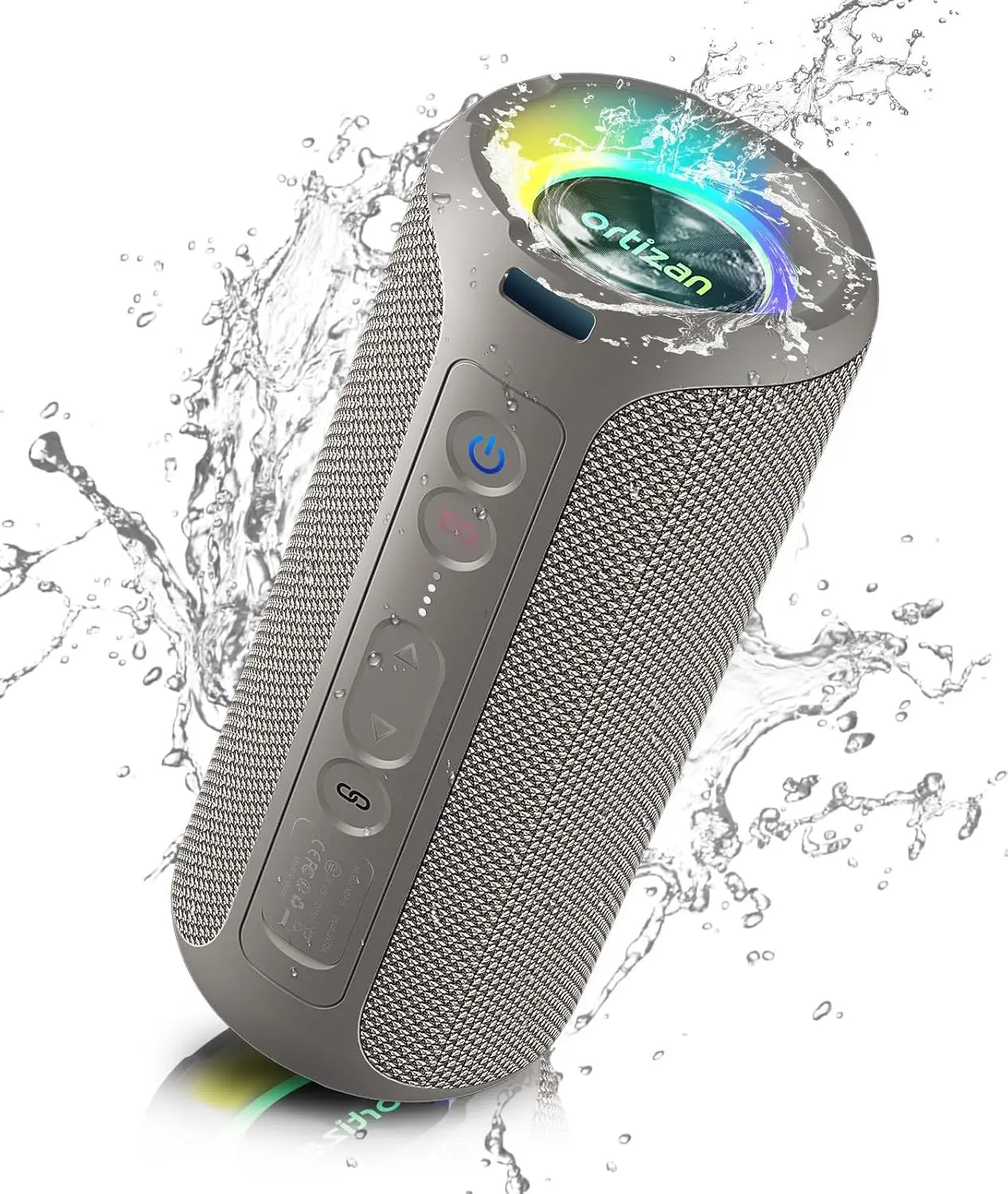 Ortizan X8 Pro Bluetooth Speaker Portable with 40W Stereo Sound,Rich Bass,IPX7 Waterproof, 30H Playtime, Mixed Color Lights,3 EQ - TechSmartX