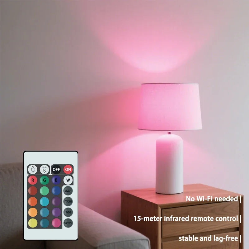 16 Colors RGBW Bulb LED Multicolor Bulb E27 Base 220V Household Lighting Dimmable 24 Key Remote Control Atmosphere Neon Light - TechSmartX