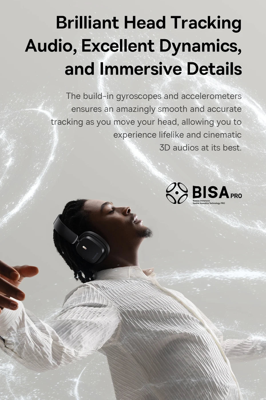 Baseus Bowie 30 Max Wireless Headphones Hi-Res Audio LDAC Bluetooth 5.4 -45dB Active Noise Cancellation Headset - TechSmartX