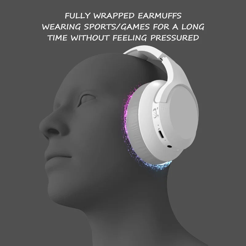 LDON Wireless Headphones Bluetooth 5.3 Hi-Res Audio Over Ear Headset Earphones - TechSmartX