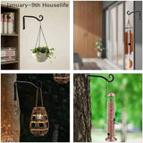 Wall Hanging Basket Iron Flower Pot Plant Support Hanger Hook Indoor Outdoor Home Garden Hanging Lantern Decoration - TechSmartX