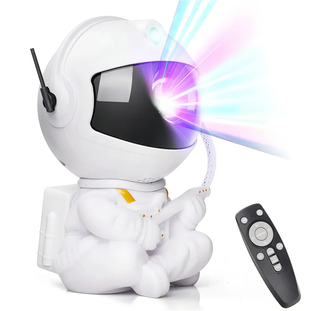 Astronaut Galaxy Starry Sky Projector Night Light Remote Control Rocket Nebula Projection Lamps For Bedroom Christmas Kids Gift - TechSmartX