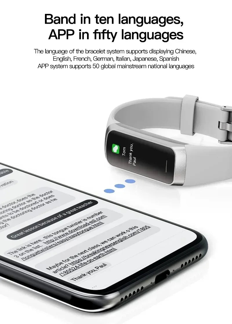 Amoled Color Screen Smart Watch Men Smart Band Heart Rate Blood Oxygen Smartwartch Women Smart Bracelet Sports Fitness Tracker - TechSmartX