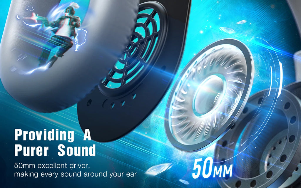 FIFINE USB Gaming Headset with 7.1 Surround Sound/3.5mm Jack/Microphone,Over-Ear Wired Headphone for PC PS4/5 Xbox Ampligame H9W - TechSmartX