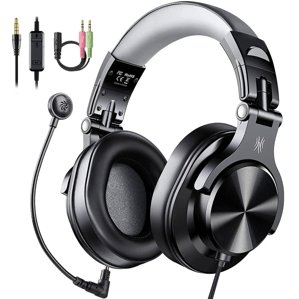 Oneodio Wired Gaming Headset Gamer 3.5mm Over-Ear Gaming Headphones With Detachable Microphone For PC Computer PS4 Xbox - TechSmartX