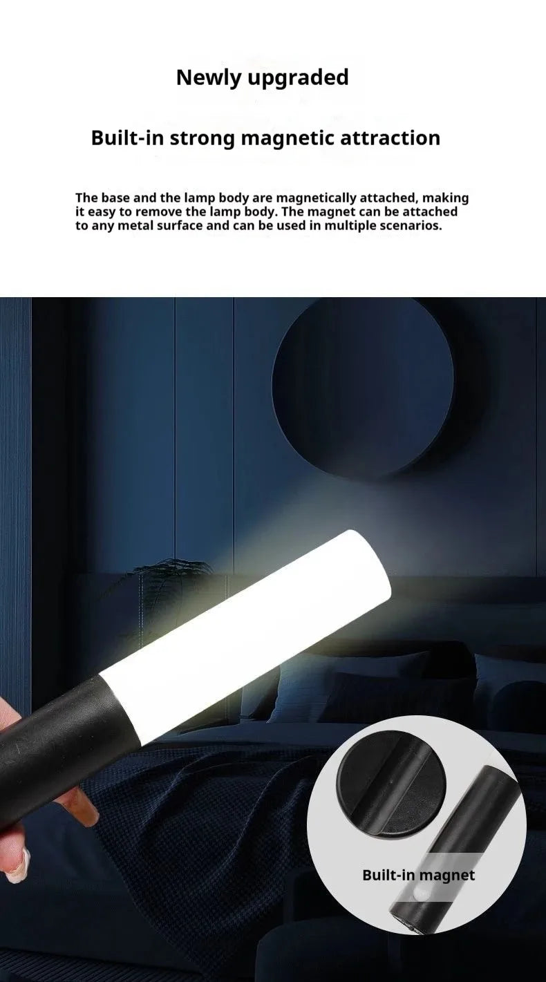 Motion sensing night light, magnetic wall light, USB charging LED light, suitable for corridors and stairs, Christmas gift - TechSmartX