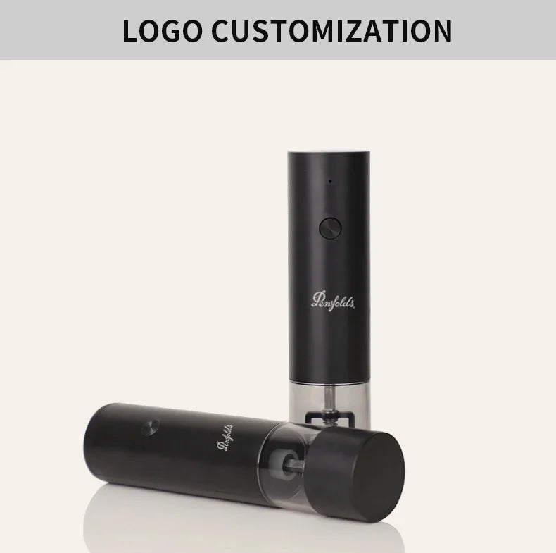 USB Rechargeable Electric Salt and Pepper Grinder Adjustable Coarseness Large Capacity Auto Spices Grinders Kitchen Cooking Tool - TechSmartX