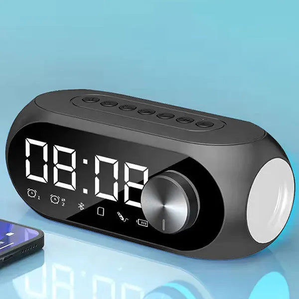 Alarm Clock Radio FM Bluetooth Speaker Portable Subwoofer Caixa De Som Sound Box Music Wireless Mini Woofers Bocina Lamp Column - TechSmartX